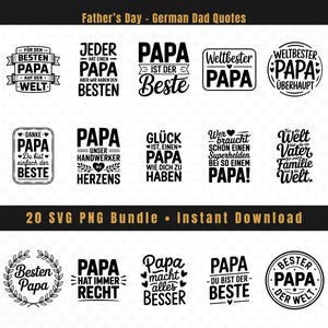 Plotterdatei Papa • Vatertagsgeschenk • Papa SVG - Deutsche Sprüche Bundle