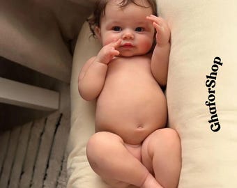 Muñeco bebé reborn de silicona completa / Bebé recién nacido realista hecho a mano, niño o niña / Regalo del Día de la Madre para ella