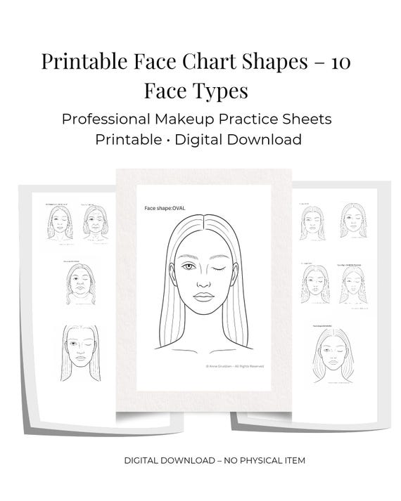 Professional Shape Chart Face Shape Chart Drawing