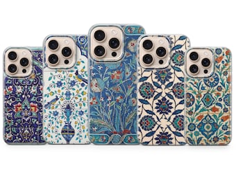 Turkish Tiles Phone Case Turkish Cover for iPhone 17 Pro Max, 17e, 15, 14, 13 & Samsung S26 Ultra, S25 FE, A57, A56, Pixel 10, 9A