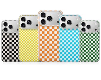 Checkered Phone Case Checker Cover for iPhone 17 Pro Max, 17e, 15, 14, 13 & Samsung S26 Ultra, S25 FE, A57, A56, Pixel 10, 9A