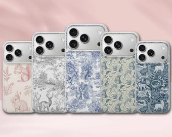 Funda para teléfono con diseño de animales del bosque de acuarela para iPhone 17 Pro Max, 17e, 15, 14, 13 y Samsung S26 Ultra, S25 FE, A57, A56, Pixel 10, 9A