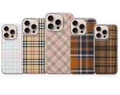 Plaid Print Phone Case Trendy Pattern Cover for iPhone 17 Pro Max, 17e, 15, 14, 13 & Samsung S26 Ultra, S25 FE, A57, A56, Pixel 10, 9A