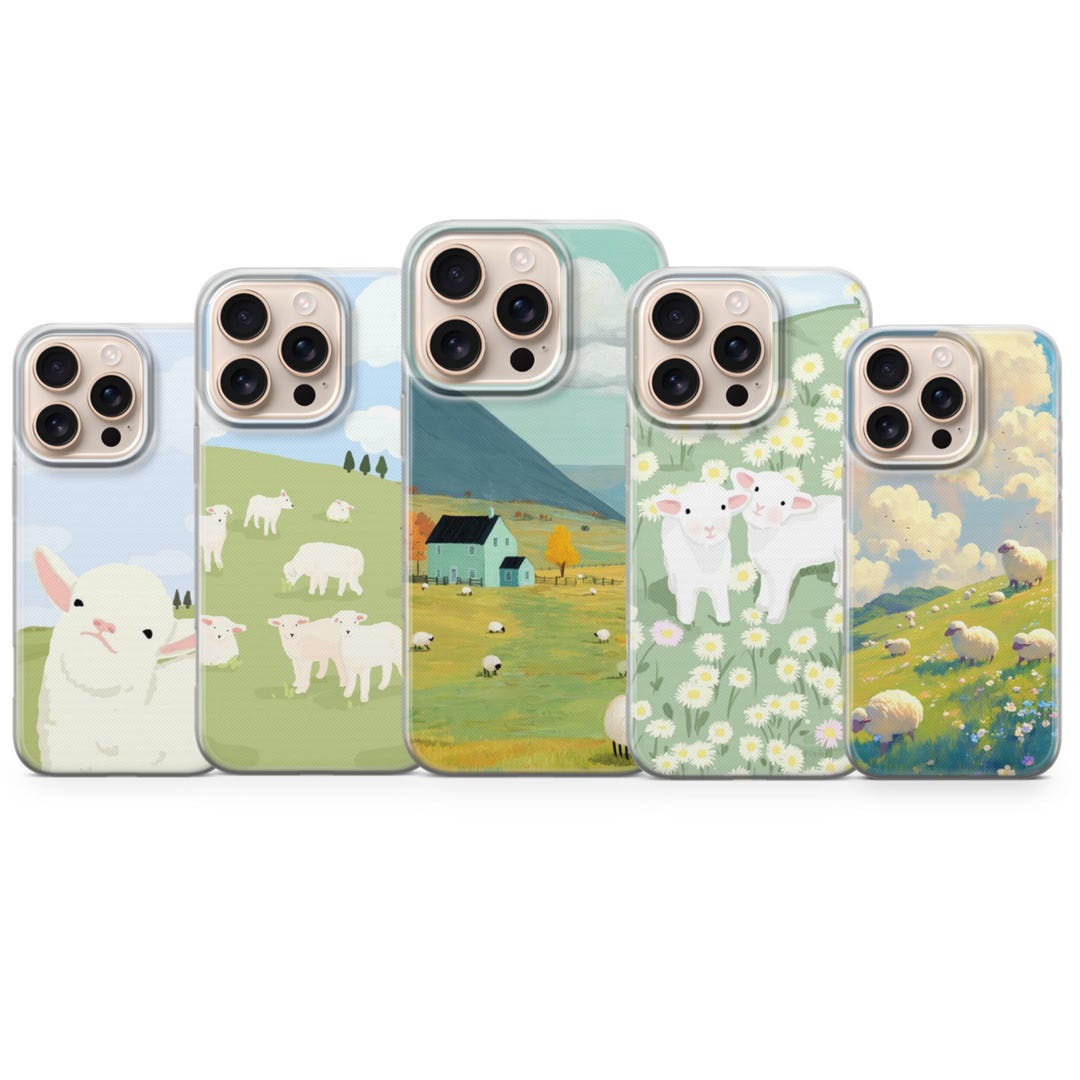 Sheep Case Kawaii Sheep Phone Case Farm Animals Cover for iPhone 17 Pro Max, 17e ...