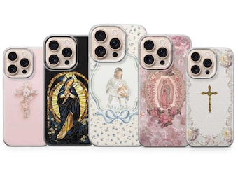 Catholic Phone Case God Jesus Cover for iPhone 17 Pro Max, 17e, 15, 14, 13 & Samsung S26 Ultra, S25 FE, A57, A56, Pixel 10, 9A