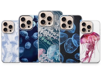 Ocean Jellyfish Phone Case Medusa Cover for iPhone 17 Pro Max, 17e, 15, 14, 13 & Samsung S26 Ultra, S25 FE, A57, A56, Pixel 10, 9A