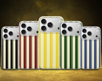 Funda para teléfono con rayas retro, color Y2K, para iPhone 17 Pro Max, 17e, 15, 14, 13 y Samsung S26 Ultra, S25 FE, A57, A56, Pixel 10, 9A