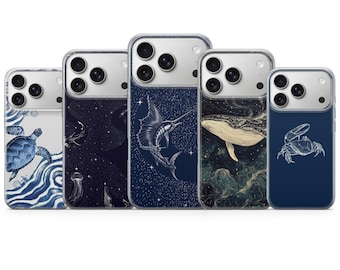 Whale Shark Phone Case Costal Sea Animals Cover for iPhone 17 Pro Max, 17e, 15, 14, 13 & Samsung S26 Ultra, S25 FE, A57, A56, Pixel 10, 9A