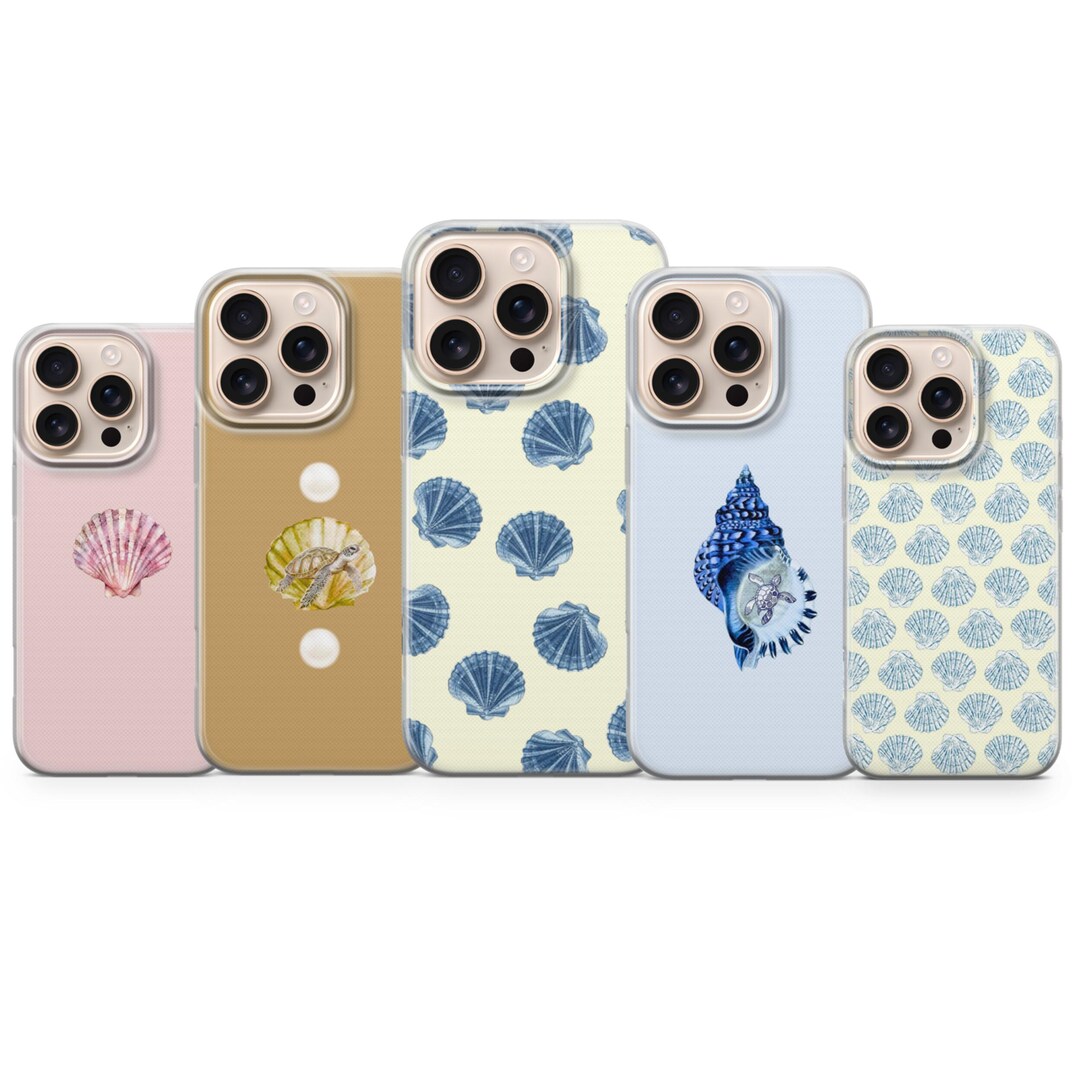 Sea Shell Phone Case Ocean Vibes Cover for iPhone 17 Pro Max, 16e, 15 — free download