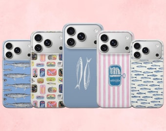 Sardinex mobilskal med fiskmotiv för iPhone 17 Pro Max, 17e, 15, 14, 13 och Samsung S26 Ultra, S25 FE, A57, A56, Pixel 10, 9A