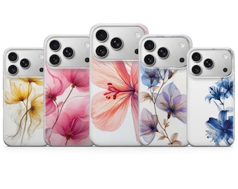 Flower Phone Case Floral Cover for iPhone 18 Pro Max, 17, 16, 15, Samsung S26 Ultra, S25 FE, A57, A56, Pixel 11, 10