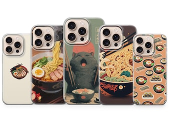 Ramen Phone Case Japanese Food Cover for iPhone 17 Pro Max, 17e, 15, 14, 13 & Samsung S26 Ultra, S25 FE, A57, A56, Pixel 10, 9A