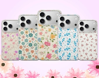 Spring Flower Phone Case Floral Cover for iPhone 17 Pro Max, 17e, 15, 14, 13 & Samsung S26 Ultra, S25 FE, A57, A56, Pixel 10, 9A