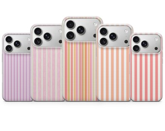 Funda para teléfono a rayas con diseño de resort de verano para iPhone 17 Pro Max, 17e, 15, 14, 13 y Samsung S26 Ultra, S25 FE, A57, A56, Pixel 10, 9A