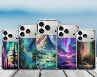 Night Sky Phone Case Northern Lights Cover for iPhone 17 Pro Max, 17e, 15, 14, 13 & Samsung S26 Ultra, S25 FE, A57, A56, Pixel 10, 9A