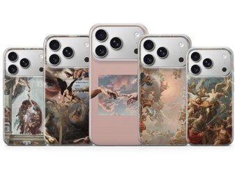 Michelangelo Painting Phone Case Art Cover for iPhone 17 Pro Max, 17e, 15, 14, 13 & Samsung S26 Ultra, S25 FE, A57, A56, Pixel 10, 9A