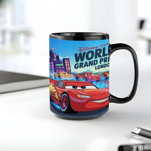 Cars World Grand Prix 11oz 15oz Mug Wrap PNG | Lightning McQueen Racing Coffee Mug Sublimation Design | Digital Download image 4