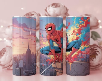 Geïnspireerde Red Web Hero Spiderman Tumbler Wrap 20oz Wrap digitaal bestand downloaden