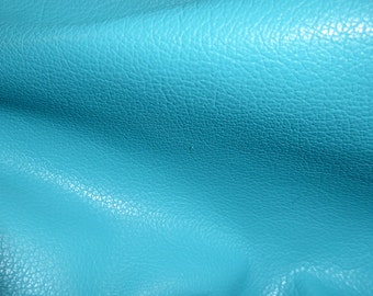 Divine 8"x10" TRUE TURQUOISE top grain Cowhide Leather  2-2.5 oz / .8-1 mm PeggySueAlso®  E2885-17 hides available