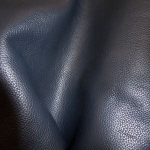 Biker 12&quot;x12&quot; NAVY BLUE Top Grain Soft Cowhide Leather 3-3.5 oz / 1.2-1.4mm PeggySueAlso E2879-05 Hides Available