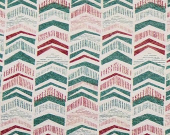 Leather 2 pieces 4"x6" GEOMETRIC CHRISTMAS Red and Green on WHITE Cowhide 3.5-3.75 oz/1.4-1.5 mm PeggySueAlso™ E1382-28