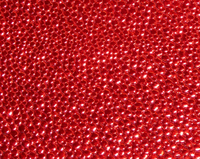 Beaded Stingray 2 pieces 4"x6" RED Metallic Embossed Cowhide Leather 3 oz / 1.2 mm PeggySueAlso® E1290-48 hides available