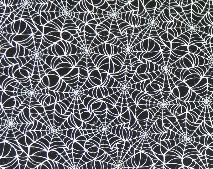 Halloween 8"x10" White SPIDER WEBS on Black Cowhide Leather 3.25-3.5oz/1.3-1.4 mm  #911 PSA E4601-26 Halloween