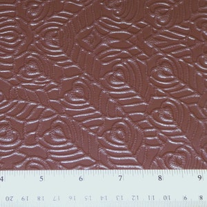 Leather 8&quot;x10&quot; PEACOCK FEATHERS Brandy Chocolate Brown Print Soft Grain Cowhide 3 oz / 1.2 mm PeggySueAlso E6765-01