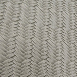 Braided Fishtail 12&quot;x12&quot; STONEWASH Taupe Italian Cowhide Leather  2.5-3 oz /1-1.2 mm PeggySueAlso E3160-04 hides available