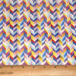 Cork 12&quot;x12&quot; CRAYON INSPIRED GEOMETRIC CoRK backed with Leather Thick 5.5 oz/2.2 mm PeggySueAlso E5610-308