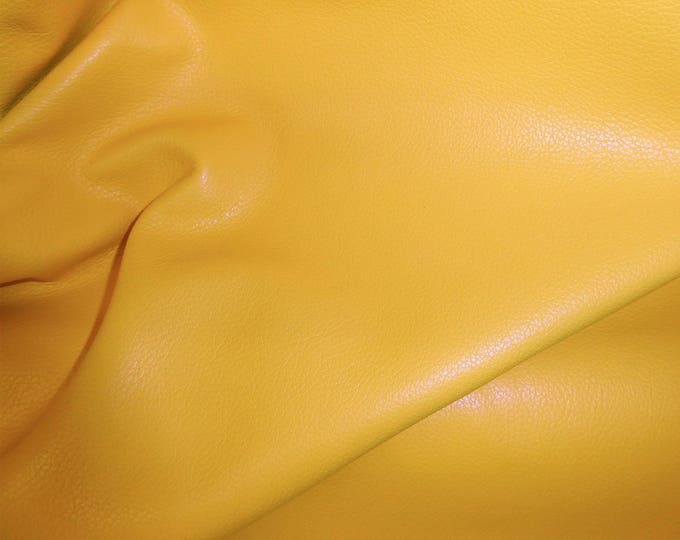 Divine 12"x12" LEMON Yellow Top Grain Cowhide Leather 2.5 oz / 1mm  PeggySueAlso® E2885-16 hides available