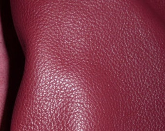 Divine 8"x10" CRANBERRY Top Grain Cowhide Leather 2.5 oz/1 mm PeggySueAlso E2885-35  hides available
