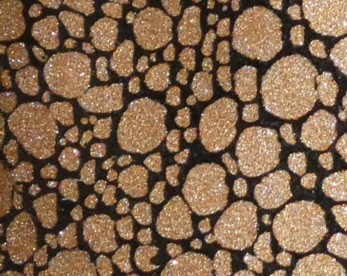 Metallic Leather various sizes Champagne Fizz ROSE GOLD Metallic Flakes on Black Suede 3-3.25oz/1.2-1.3mm #342 #540 #464 E7110-02 CLOSEOUT