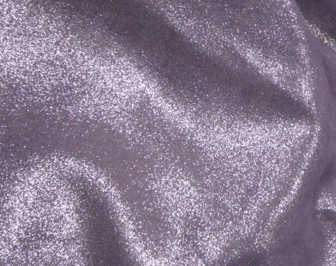 Dazzle 12"x12" Silver on AMETHYST FROST Suede Cowhide Leather 2.5 oz / 1 mm PeggySueAlso E8300-06