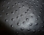 Leather 8 quot x10 quot Ostrich Emu BLACK Embossed Cowhide 2.5 oz 1mm PeggySueAlso E2870-15 hides available