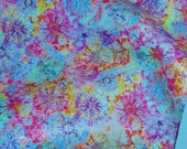 Leather 8 quot x10 quot Mandala AQUA Tie Dye Kaleidoscope Cowhide 2.5-3 oz 1-1.2 mm 911 PeggySueAlso E7150-03