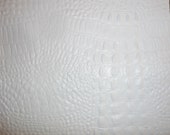 Precut Leather 27 quot x15 quot Alligator Crocodile WHITE Embossed Cowhide 3-3.5oz 1.2-1.4 mm PeggySueAlso E2860-04 hides available
