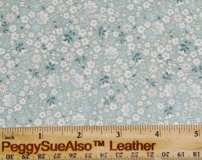 Leather 3-4-5 or 6 sq ft DITSY POPCORN PEACOCK Blues Cowhide 3-3.5 oz/1.2-1.4 mm PeggySueAlso E2508-08