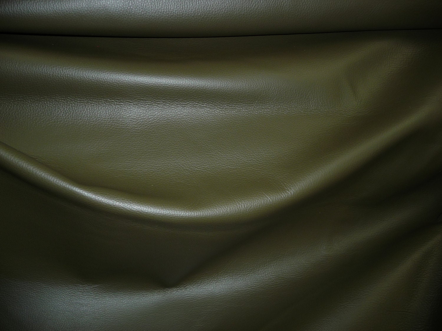 King 8x10 Deep OLIVE Drab Green / Khaki Full grain Cowhide Leather 33.5 oz / 1.21.4mm