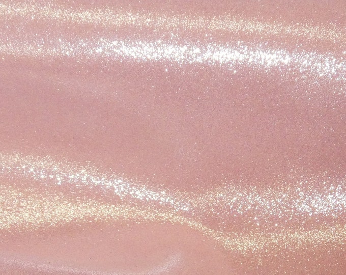 Dazzle 5"x11" Silver on PINK LEMONADE Suede Cowhide Leather 2.5 oz / 1 mm PeggySueAlso™ E8300-09