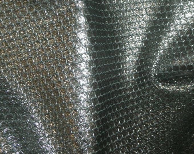 Leather 8"x10" Cobra Cut PEWTER Metallic Cowhide Very Soft 2.5-2.75 oz / 1-1.1 mm PeggySueAlso E1125-01