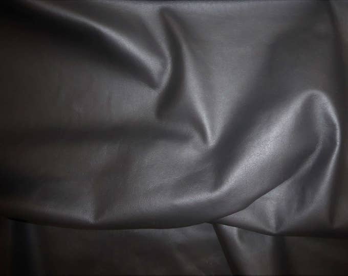Plonge 8"x10" BLACK Garment grade Full grain thin Cowhide Leahter  1.75-2.25 oz/.7-1.1 mm PeggySueAlso® E2843-04  hides available