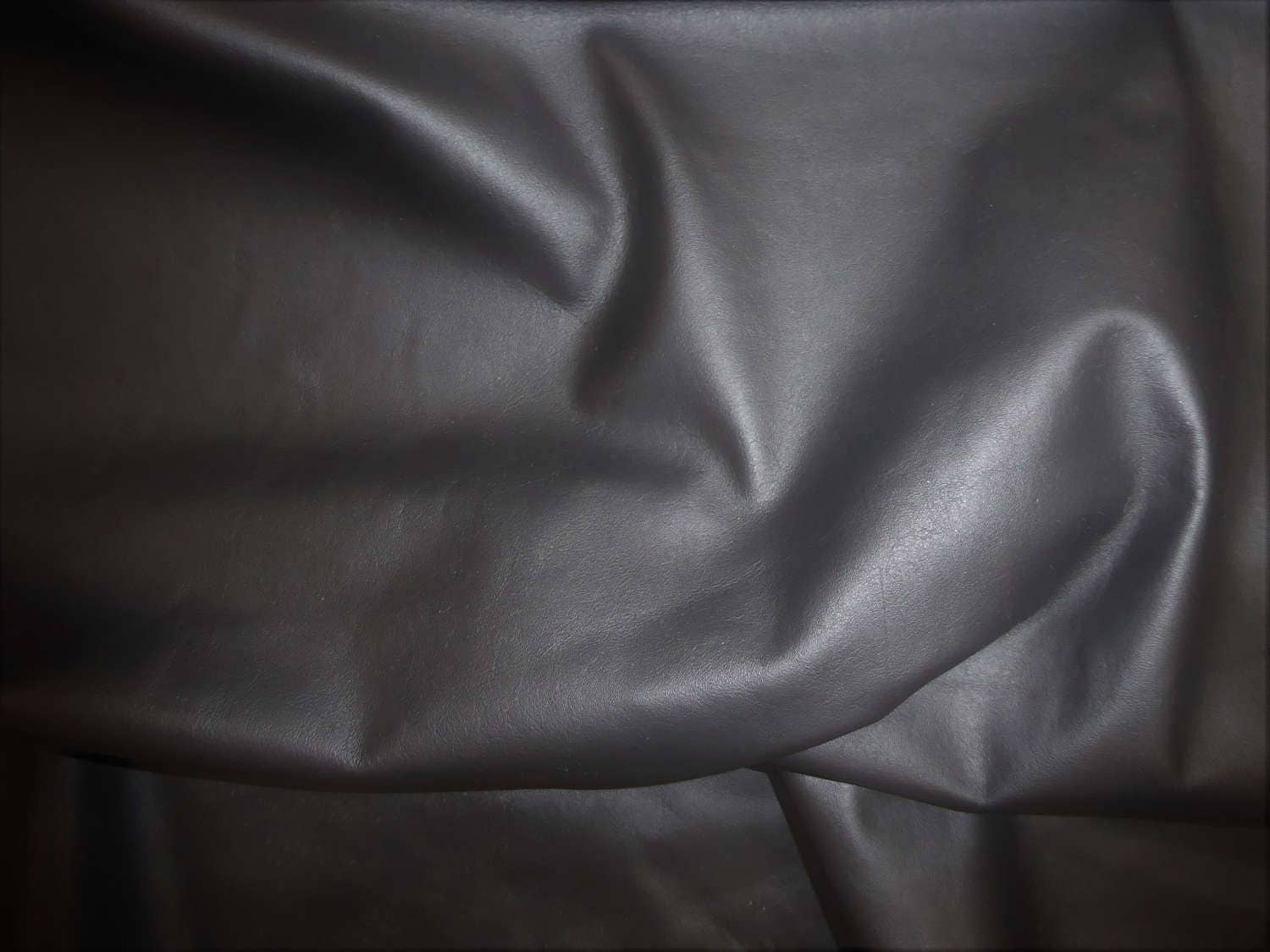 Leather 8"x10" Plonge BLACK Garment grade Full grain thin C…