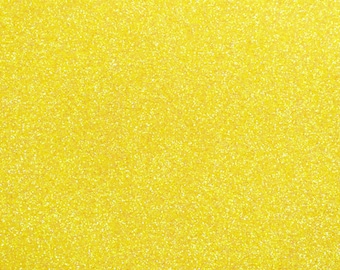 Fine GLITTER 2 pieces 4"x6" Glorious SUNSHINE YELLOW Fabric applied to Leather 5-5.5oz/ 2-2.2 mm PeggySueAlso® E4355-23