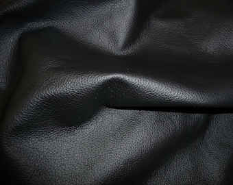 Divine 12&quot;x12&quot; BLACK Top Grain Cowhide Leather 2.5 oz / 1 mm PeggySueAlso® E2885-24 Hides Available Devine