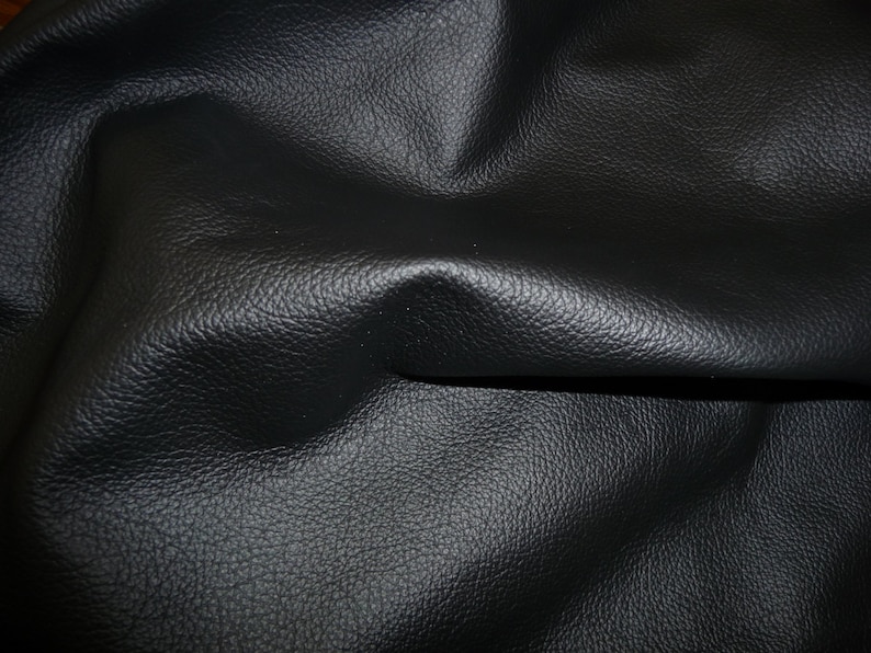 Divine 12x12 BLACK Top Grain Cowhide Leather 2.5 oz / 1 mm PeggySueAlso® E2885-24 hides available image 1