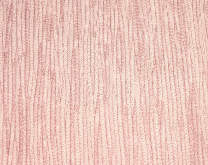 Palm Leaf  12"x12"  Light PINK Cowhide Leather 3-3.25 oz / 1.2-1.3 mm PeggySueAlso E3171-13 Hides Available