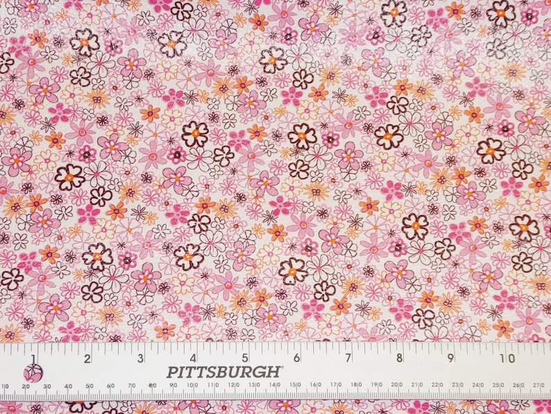 Leather 12x12 PINK PANSIES on White Cowhide 2.75-3 oz1.1-1.2 mm PeggySueAlso\u2122 E1200-05 Hides available