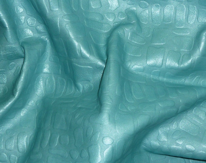 Pearlized Leather 8"x10" Giraffe Pearlized ICE PRINCESS embossed Cowhide (Read description)  2-2.5 oz / .8-1mm PeggySueAlso E2095 Limited