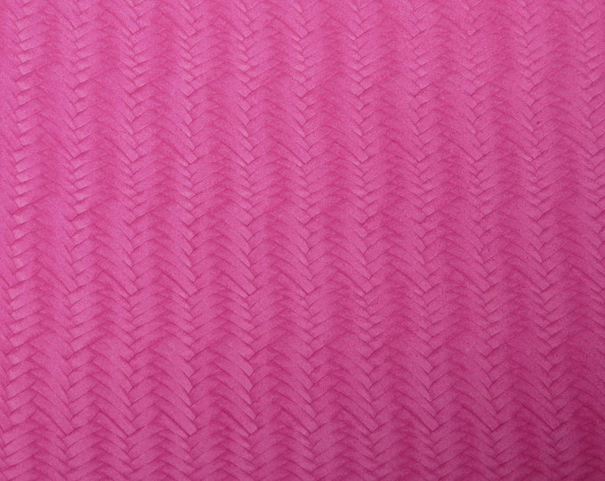 Braided Fishtail 12"x12" HOT PINK USA Cowhide Leather 3-3.5 oz / 1.2-1.4 mm PeggySueAlso E3160-54 hides available